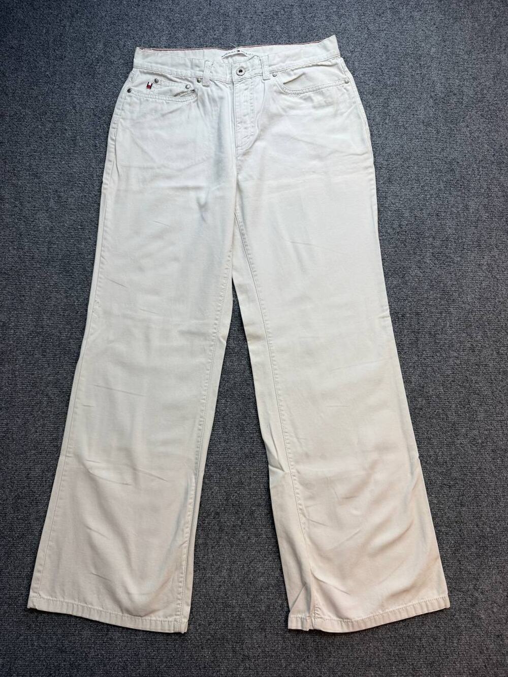 Tommy Hilfiger Women’s Size 8 White Cotton Wide Leg Jeans Pants